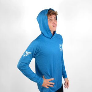 RACE ONE HOODED TECH TOP - CYAN6