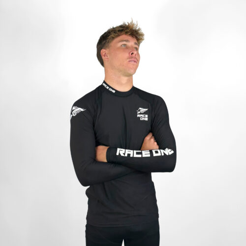 RACE ONE Micro Fleece Base Top - Black/White